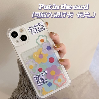 แท้ เคสโทรศัพท์มือถือนิ่ม กันตก ป้องกัน พร้อมช่องใส่บัตร สําหรับfor  Iphone 14 13 12 11ProMax XR xmax XS 13promax 7p 8p