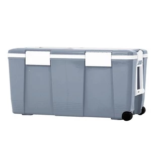 Everest Cooler Box AG550 Gray กระติกน้ำแข็งถังแช่อเนกประสงค์พร้อมล้อลาก ขนาด 55 ลิตร