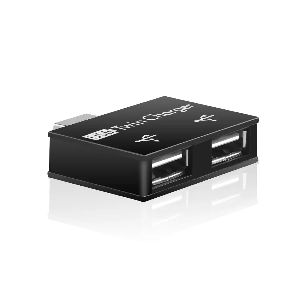 Mini Dual USB Charger Hub Adapter 2 Port Splitter For Computer
