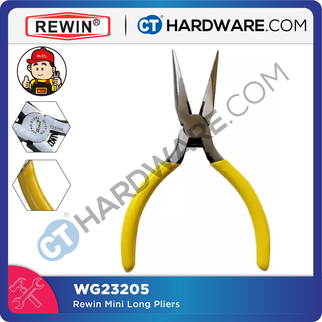 Rewin WG23205 Mini Long Pliers 5"/125mm