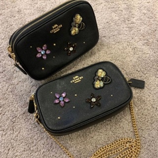 Coach 2 zip cossbody bag