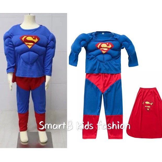 (3y-8y)Budak cosplay Kids Superman Costume Set