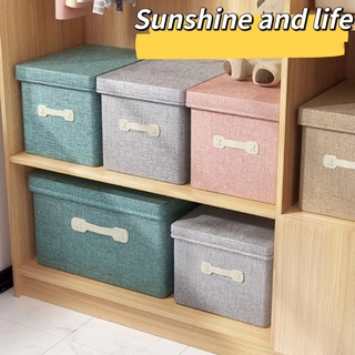 Sunshine and life🌟พร้อมส่งคะ🌟กล่องผ้า กล่องอเนกประสงค์ กล่องเก็บของ กล่องออแกไนเซอร์ ที่เก็บของแบบมีฝาปิด