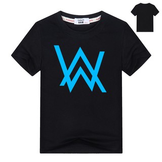 Alan walker dj เสื้อยืดคอตตอนเรืองแสงในที่มืดสำหรับเด็ก