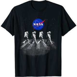 เสื้อยืดสีขาวเสื้อยืดแขนสั้น พิมพ์ลายนักบินอวกาศ NASA คุณภาพสูง แฟชั่นฤดูร้อนS-4XL