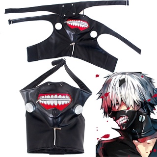 หน้ากากคอสเพลย์ Tokyo Ghoul Kaneki Ken แบบมีซิป สําหรับปาร์ตี้ฮาโลวีน