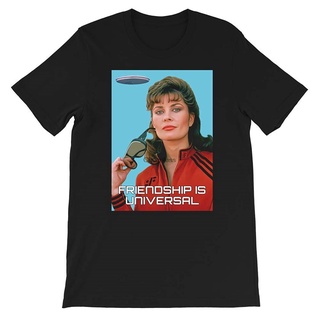 เสื้อยืด พิมพ์ลาย Friendship Is Universal Jane Badler The Final Battle Sci Fi RetroTv สไตล์วินเทจ สําหรับผู้ชาย และผู้หญ