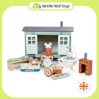 Tender Leaf Toys ของเล่นไม้ ของเล่นบทบาทสมมติ ความลับของกระท่อมในทุ่งหญ้า Secret Meadow Shepherds Hut