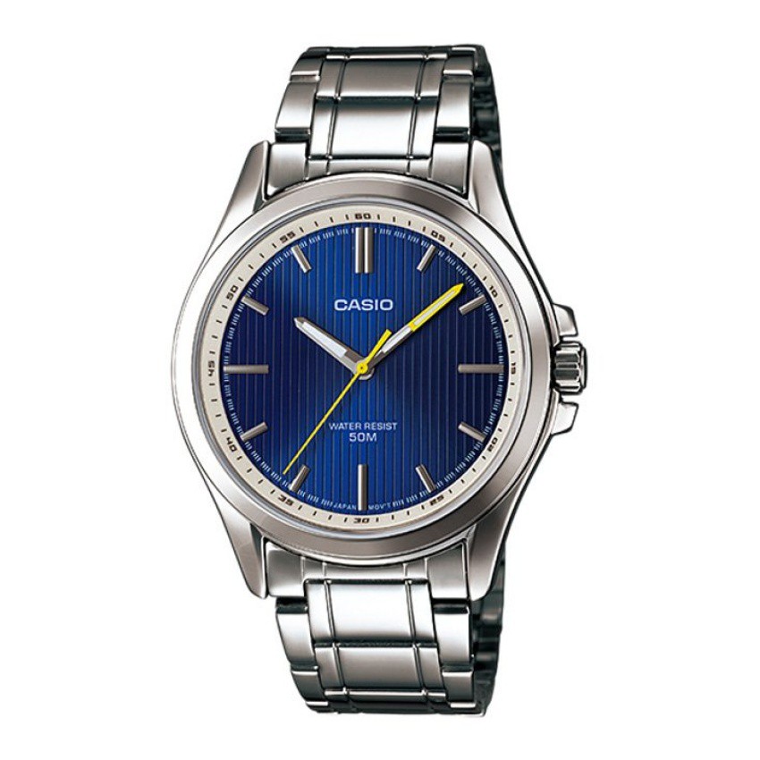 Casio Standard นาฬิกาผู้ชาย สายสแตนเลส รุ่น MTP-E104D-2AVDF - Blue