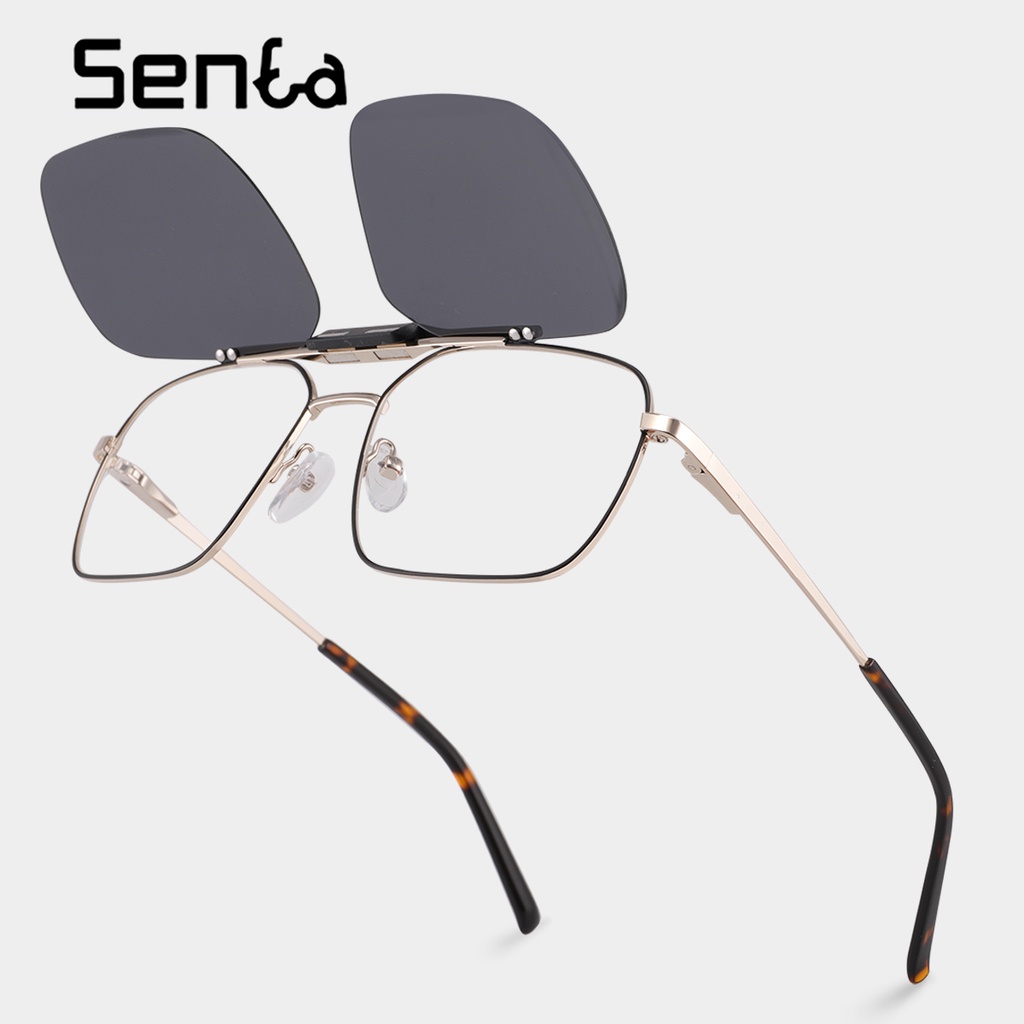 Polarized Sunglasses For Men Clip On Sunglasses Retro Luxury