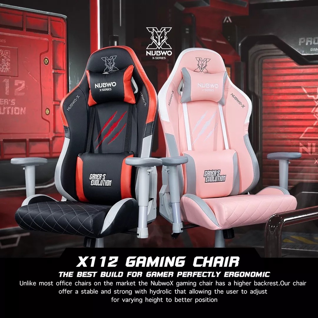 NUBWO Gaming Chair X112 Limited Edition เก้าอี้เกมมิ่ง ปรับเอนได้ 180 องศา ที่นั่งใหญ่ วัสดุแข็งแรงทนทาน