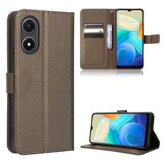 Vivo Y02s เคส PU Leather Case เคสโทรศัพท์ Stand Wallet Vivo Y02s Y 02s เคสมือถือ Cover