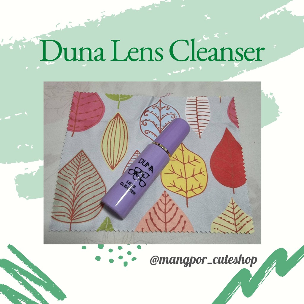 Duna lens cleanser น้ำยาทำความสะอาดเลนส์แว่นตา พร้อมผ้าเช็ดแว่น ลายสวย เนื้อนุ่มละเอียด แบบพกพา Set เดินทาง