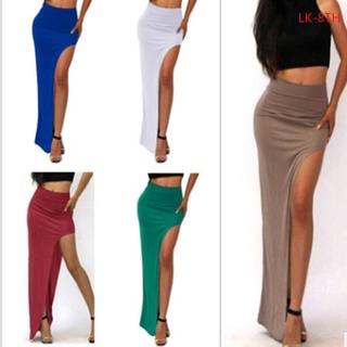 Women Long Maxi Dress Sexy Slit Dancing Dress Party Skirts