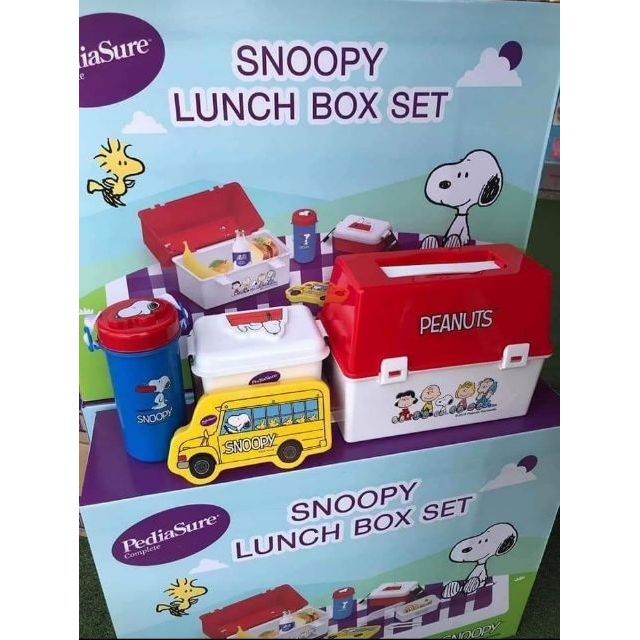 ชุดกล่องข้าวสนุปปี้ Snoopy Lunch Box Set Shopee Thailand