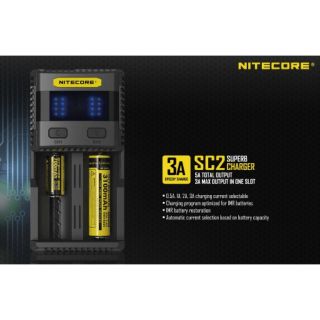 ที่ชาร์จ Nitecore SC2 3A Speedy Charge ของแท้ เชคcodeได้ (สินค้าไม่รวมถ่านชาร์จ)