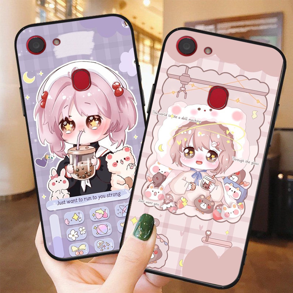เคสโทรศัพท์สําหรับ oppo f5 / oppo f5 youth / oppo f7 สาวการ์ตูนน่ารัก