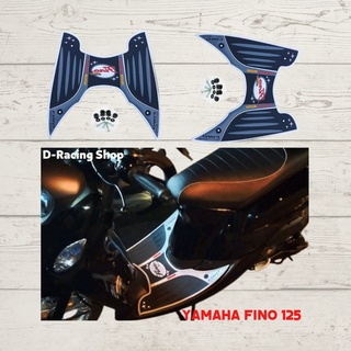 YAMAHA FINO125 ที่รองเท้า สีดำ-ขอบขาว Fino125 ชุด แผ่น ยาง ปูพื้น รุ่น batman