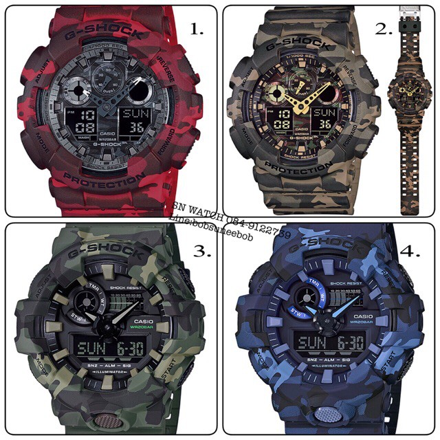 MK G SHOCK-CAMO ลายพราง,GA100CM, GA700CM