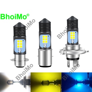 Bhoimo ไฟตัดหมอก led H4 P15D H6 BA20D 3030 12SMD DC12v อุปกรณ์เสริม สําหรับรถจักรยานยนต์ สกูตเตอร์