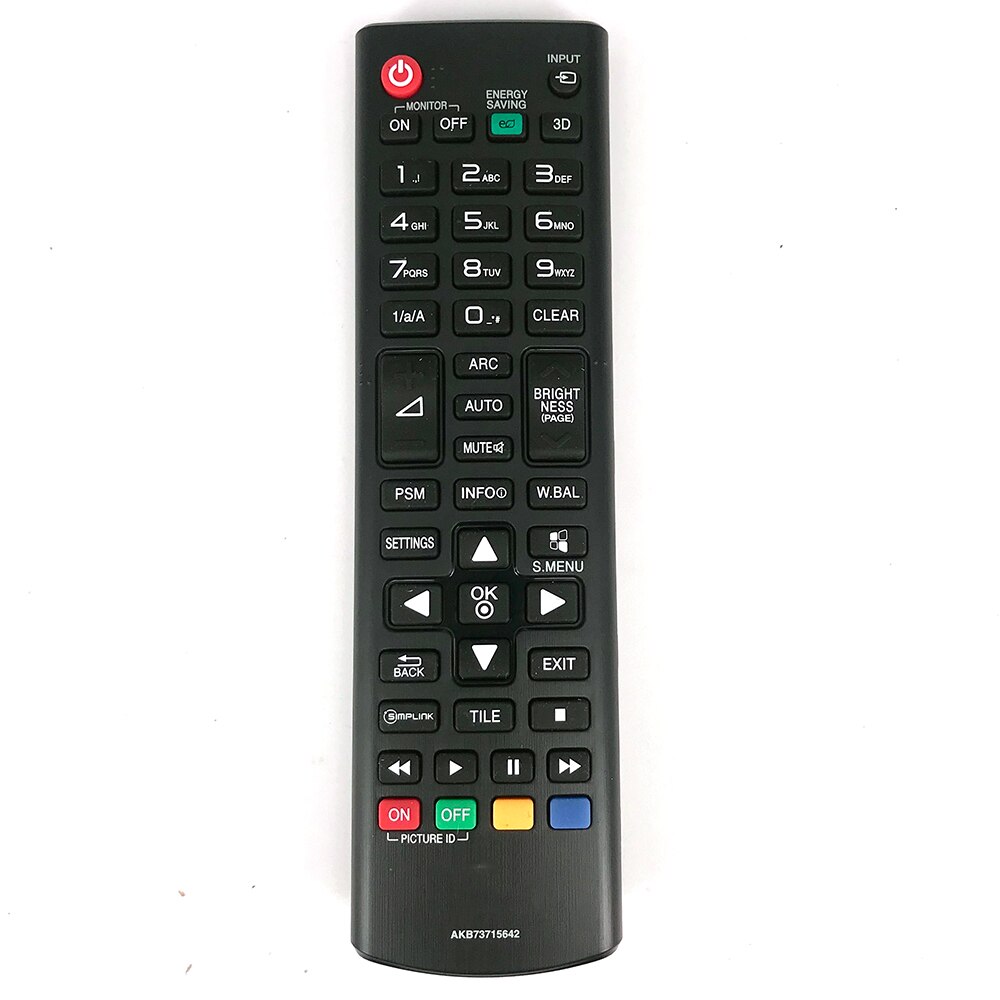 ใช้สําหรับ LG AKB73715642 NEW รีโมทคอนโทรลใช้สําหรับ LG หลากหลาย LED TV AKB73715642 สําหรับ 42WL30MS-D 47WL30MS-D 55WL30MS-D 60WL30MS-D IP338