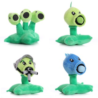 ตุ๊กตานุ่ม รูปการ์ตูน Plants vs Zombies PVZ Plants Peashooter Split Pea ขนาด 17 ซม. 1 ชิ้น