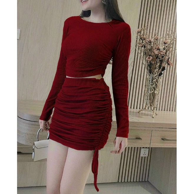 Vietnam GIRL FASHION 2IN1 SET WEAR ประทับ 南女装 商品尺寸短款短款短款短款裙件套装