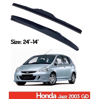 ที่ปัดน้ำฝน ใบปัดน้ำฝน ซิลิโคน ตรงรุ่น Honda Jazz 2003-2007 GD ไซส์ 24-14 ยี่ห้อ CLASSIC กล่องขาวแท้