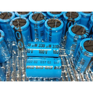 ตัวเก็บประจุ BC 330uf 100v (ตัดขา) capacitor คาปาซิเตอร์