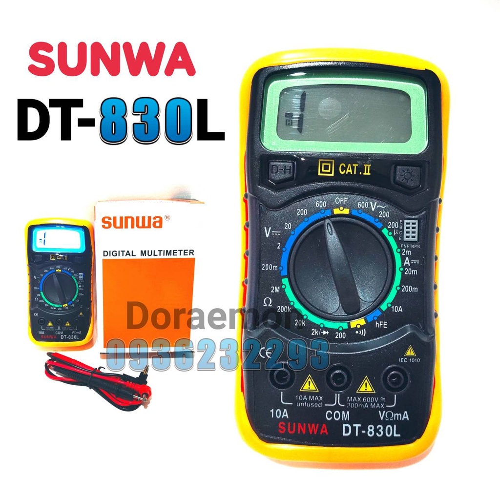มิเตอร์วัดไฟ Sunwa DT-830L จอ LED Digital Multimeter มัลติมิเตอร์ดิจิตอล ดิจิตอลมัลติมิเตอร์ มิเตอรด