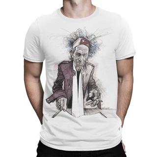 เสื้อยืด พิมพ์ลาย Keith Richards สไตล์วินเทจ สําหรับผู้ชาย