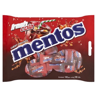 ว๊าว🍟 เมนทอส เฟรช โคล่า ลูกอมกลิ่นโคล่า 100 เม็ด Mentos Fresh Cola Chewy Dragees 100pcs