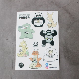 Sticker ไก่3 Switch panda จิงโจ้เวอร์ชั่น