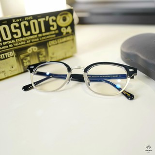 Moscot Vintage9530 (สีดำเงิน )มอสคอส รุ่น วินเทจ9530 แว่นตาวินเทจ กรอบแว่นสายตา สวยเกร่งทนทาน  เข้ารูปหน้าได้