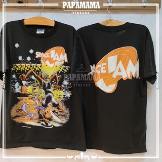 [ SPACE JAM ] Michael Jordans version Promo Shirt  OVP All Over Print เสื้อหนัง การ์ตูน สเปซแจม papamama vintage