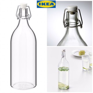 พร้อมส่ง🚚ขวดแก้ว มีจุกล็อก ขวดแก้วใสขนาด 0.5 และ 1 ลิตร สินค้า IKEA แท้100%