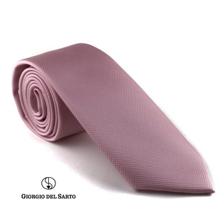 Giorgio Del Sarto Necktie Pink with Fabric Texture เนคไทสีชมพูมีเท็กเจอร์