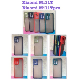 Xiaomi Mi 11 T/11TPro Case TPU ขอบสี ฝาหลัง แบบขุ่น คลุมครอบเครื่อง กันกระแทก คลุมกล้อง (ของแท้100%)