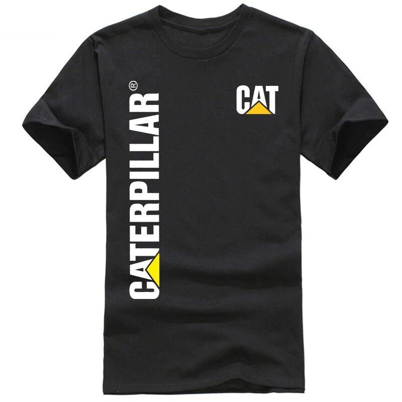 ผลิต บุรุษเสื้อ T ใหม่ Caterpillar CAT บุรุษ C omfort เครื่องหมายการค้าลายเซ็นเสื้อยืดแขนสั้นผ้าฝ้ายแฟชั่นที่มีคุณภาพสูง