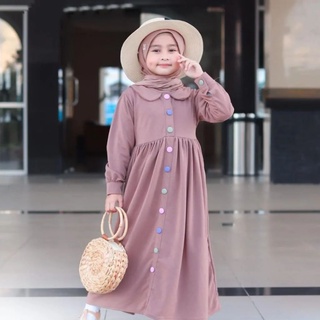 Zea KIDS SYARI Mate ITY CRAPE Cant Gamis (ไม่รวม HIJAB) เสื้อคลุมเสื้อผ้า สําหรับเด็กผู้หญิง อายุ 4-6 ปี (4-6 ปี)