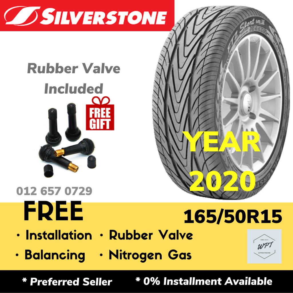 165/50R15 SILVERSTONE Evo 8 (ติดตั้ง) รถใหม่ Tyre ยาง WPT NIPPON Tayar Baru Pasang ขอบล้อ 15 Kereta