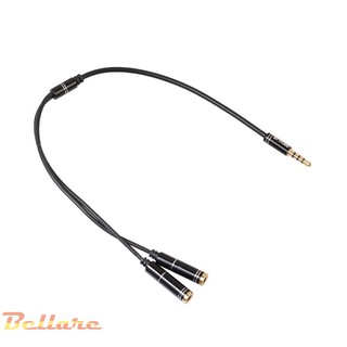 สายเคเบิ้ล 3.5 มม + ไมค์ Audio Splitter Gold-Plated AUX