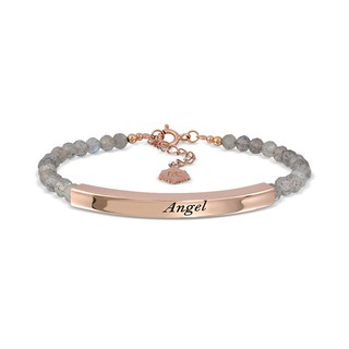 Mizuchol กำไลหิน Labradorite แท้ประดับเงินแท้ By Yourside Bracelet (Pink Gold) - Girlfriend