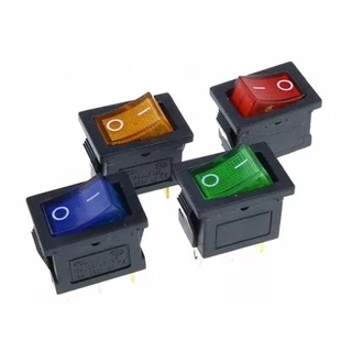 Switch Rocker KCD1 3ขา มีไฟ สีแดง เขียว เหลือง ดำ