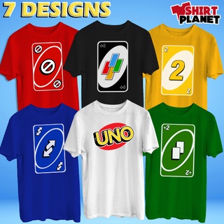 การ์ดเล่น UNO ยอดนิยมการออกแบบกราฟิกอินเทรนด์ Tees Unisex สําหรับผู้ชายและผู้หญิง )ET