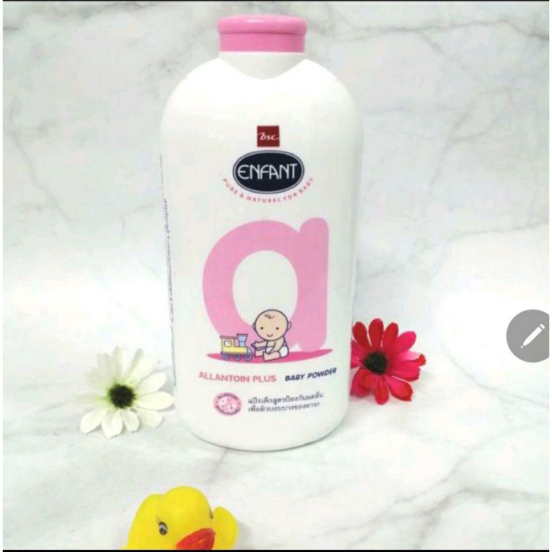 Enfant อองฟองต์เนเจอร์แคร์ แป้งเด็ก สีชมพู ,สีฟ้า 400กรัม