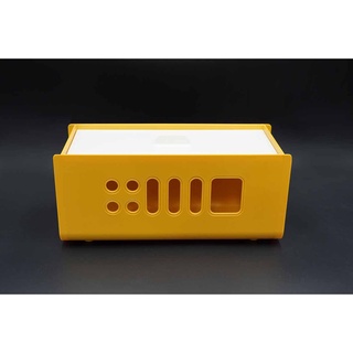 Cable storage box กล่องเก็บสายไฟ,สายชาร์จ สีเหลือง-ฝาขาว 13x30x13ซม.ST210917-2YE