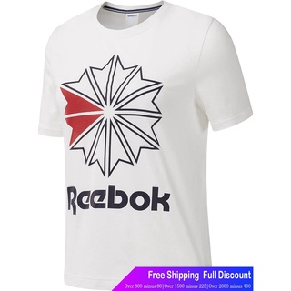 เสื้อยืดยอดนิยม Reebok Mens ACTIVChill Graphic Big Logo T-Shirt Reebok Popular T-shirts