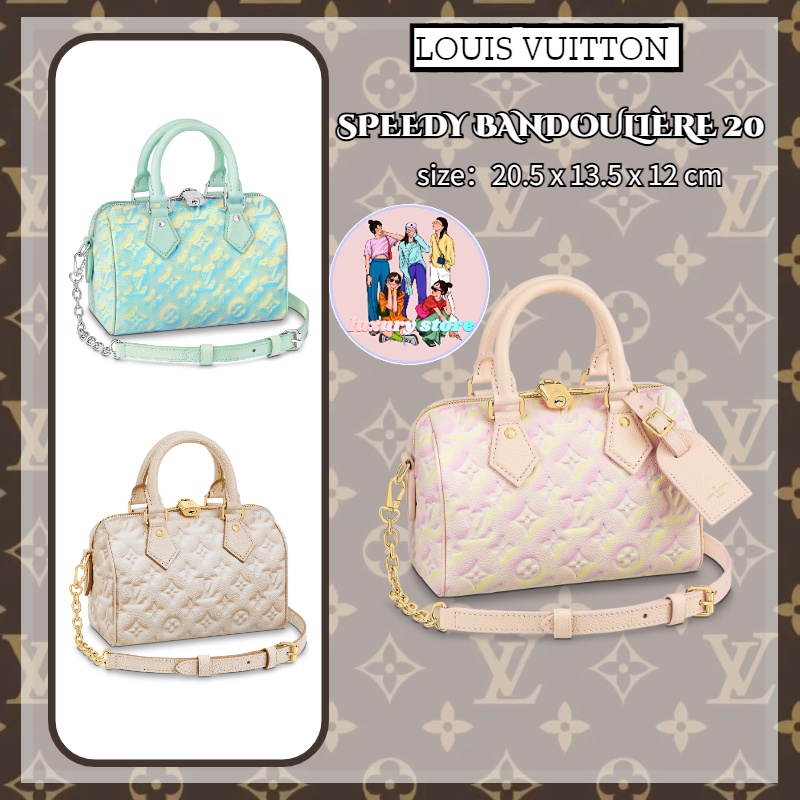 หลุยส์วิตตอง  Louis Vuitton  SPEEDY BANDOULIÈRE 20 กระเป๋าถือ (Limited Edition)/กระเป๋าผู้หญิง/กระเป๋าสะพายข้าง