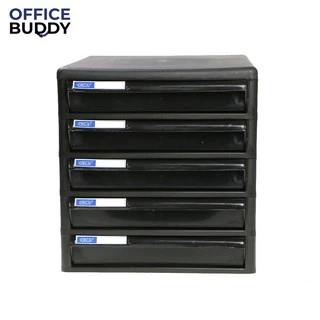 Orca ตู้เอกสาร CBN-5 โครงดำทึบ ลิ้นชักดำทึบ 5 ชั้น ใส่กระดาษ A4 ได้ ตู้ใส่เอกสาร ตู้ใส่A4